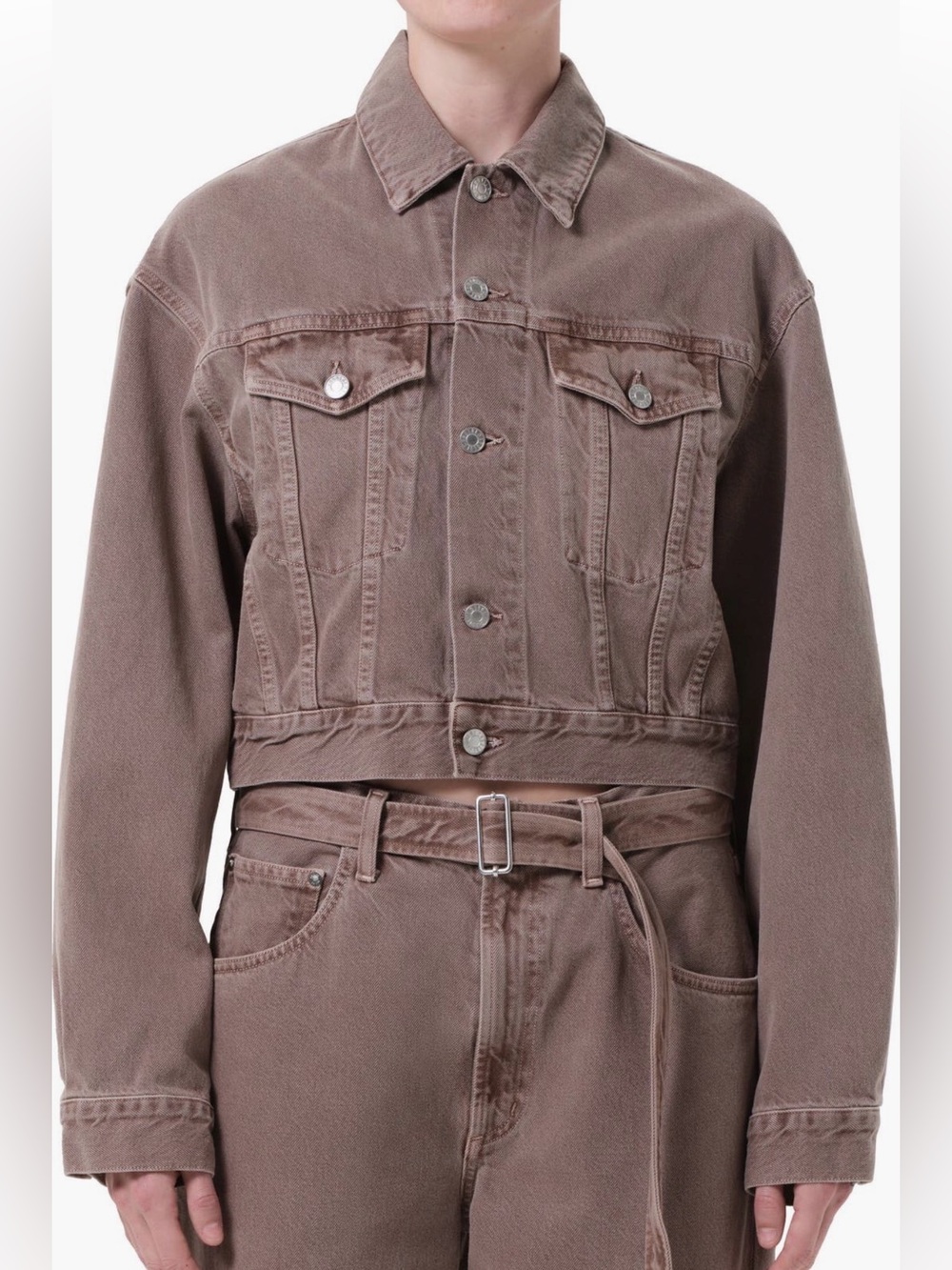 AGOLDE Radley Denim Jacket in Ceramic
